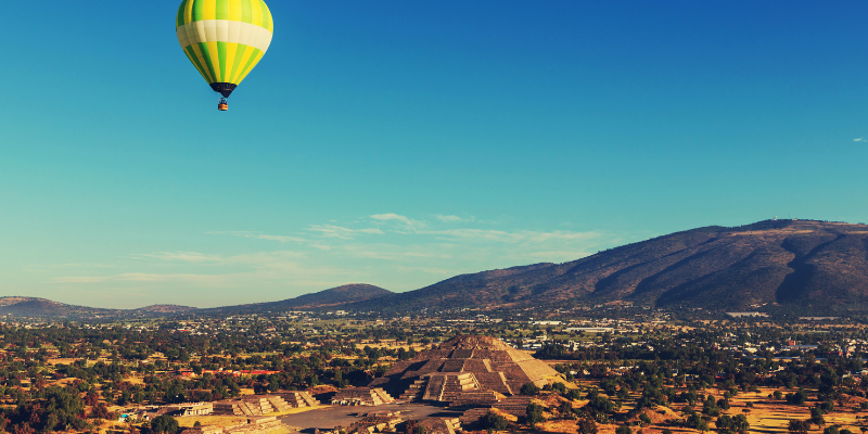 volar globo teotihuacan Volar en globo en Teotihuacán