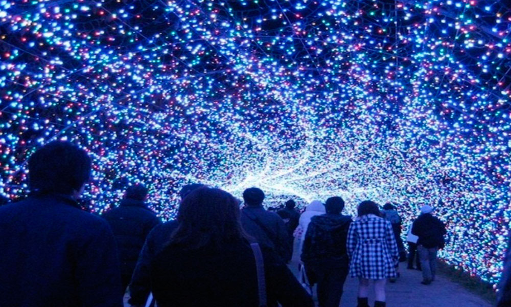 Festival de luces de invierno en Japón y Nagashima
