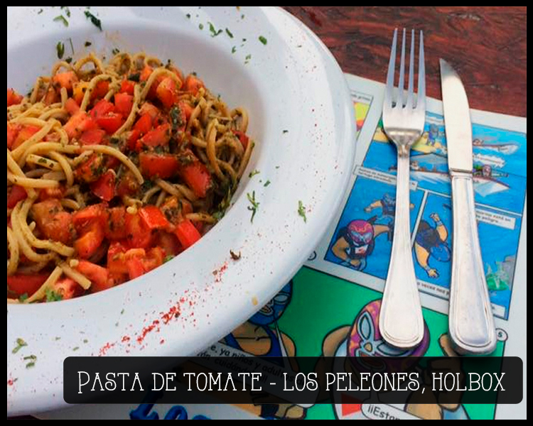 restaurante peleones pasta tomate isla holbox