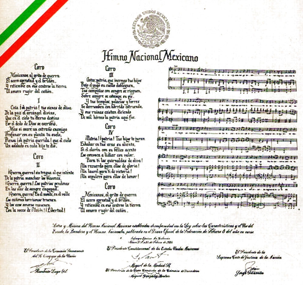 Carta Himno Nacional