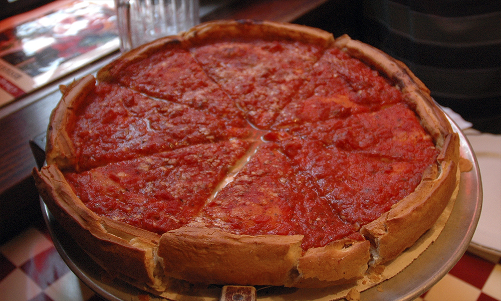 Deep Dish Chicago Pizza donde comer en chicago