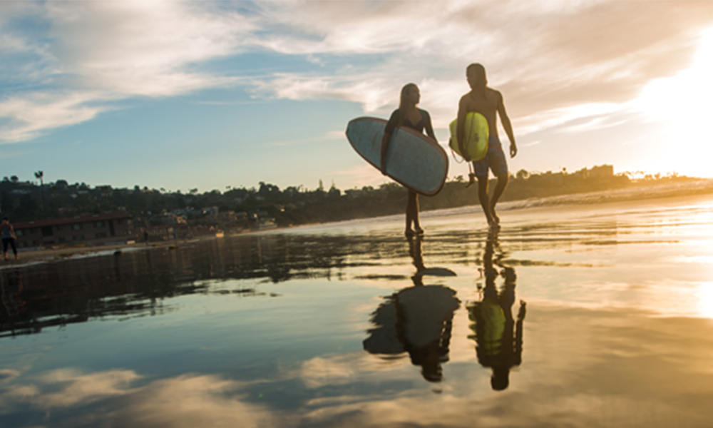 Qué hacer en San Diego pareja playa amor