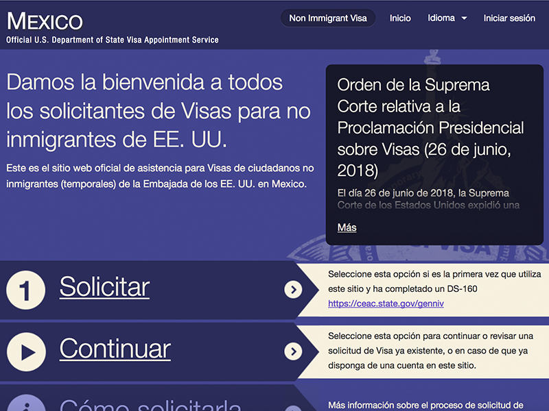Cómo solicitar la visa de Estados Unidos