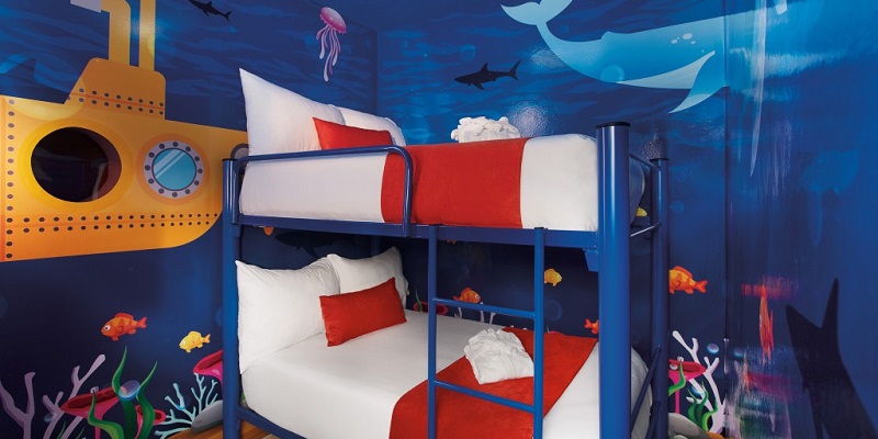Las 11 suites Deluxe Family Kids tienen un espacio temático para los niños.
