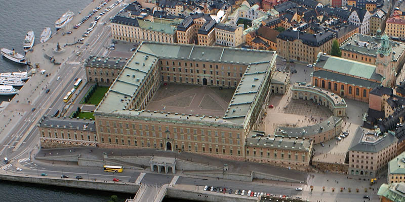 Vista aérea del Palacio Real