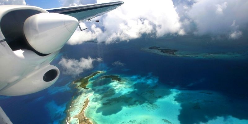 Los Roques, la paradisíaca vista aérea a la llegada.