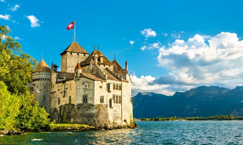 lago lemán  en Suiza