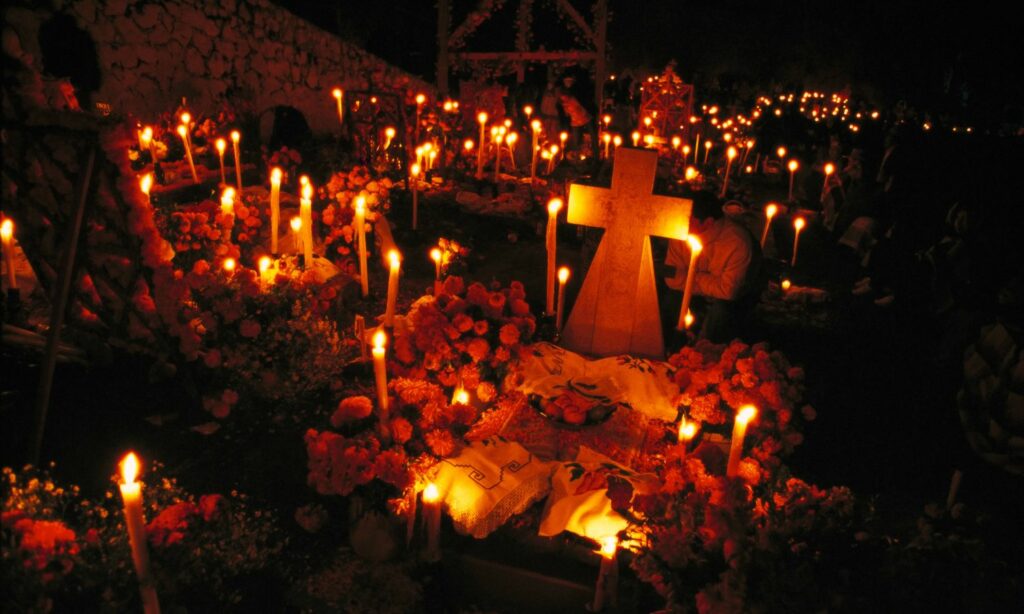 mixquic para celebrar el Día de Muertos en México
