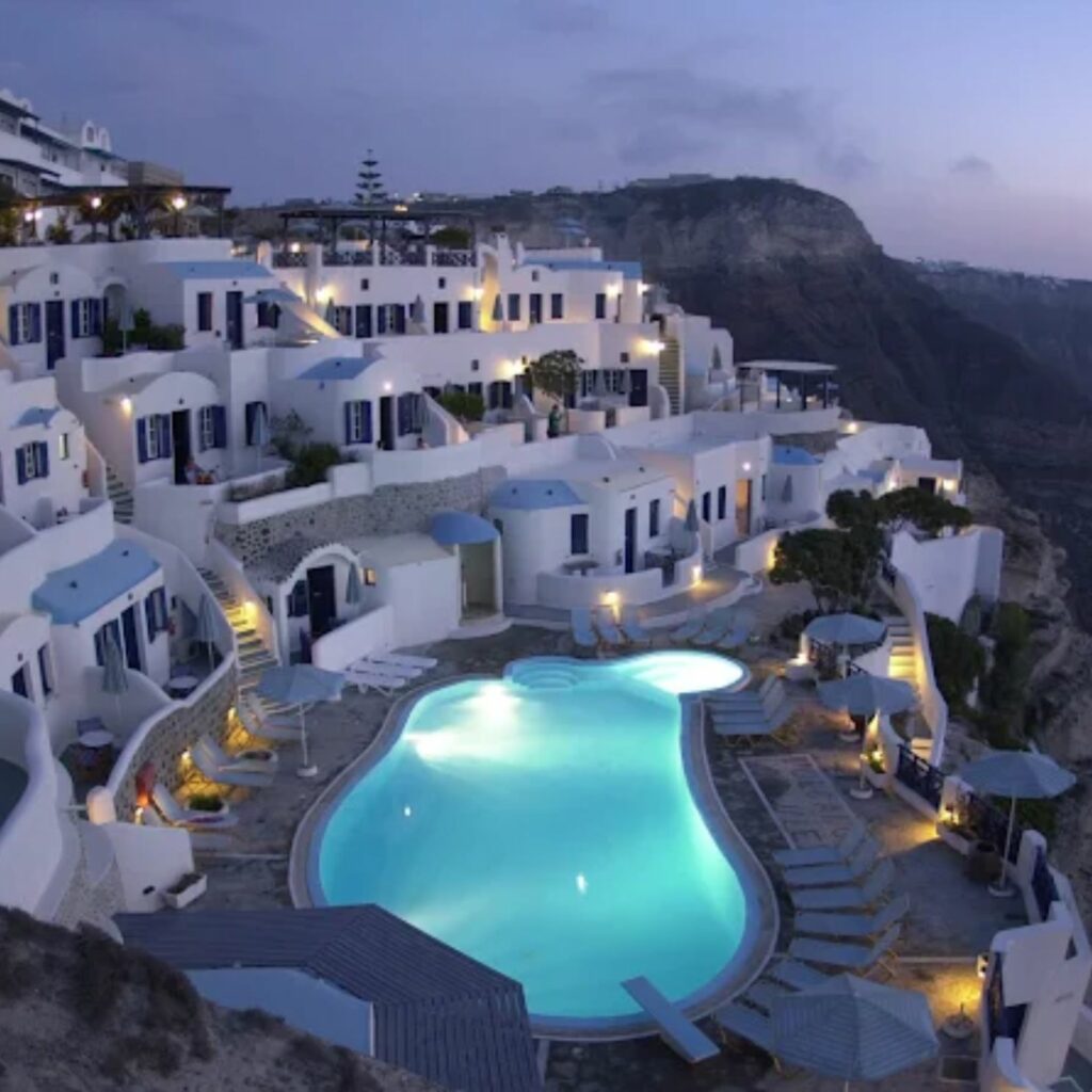 santorini hotel volcano